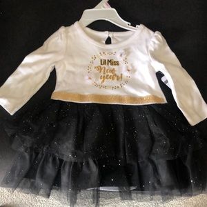 NWT CANDLESTICKS LIL MISS NEW YEAR ONESIE DRESS